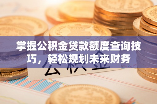 古塔掌握公积金贷款额度查询技巧，轻松规划未来财务