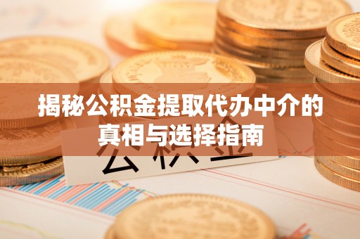古塔揭秘公积金提取代办中介的真相与选择指南
