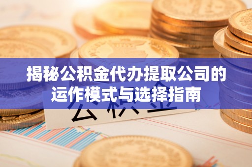 古塔揭秘公积金代办提取公司的运作模式与选择指南