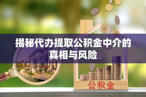 古塔揭秘代办提取公积金中介的真相与风险