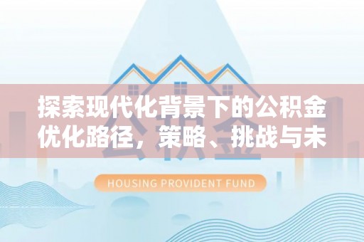 古塔探索现代化背景下的公积金优化路径，策略、挑战与未来展望