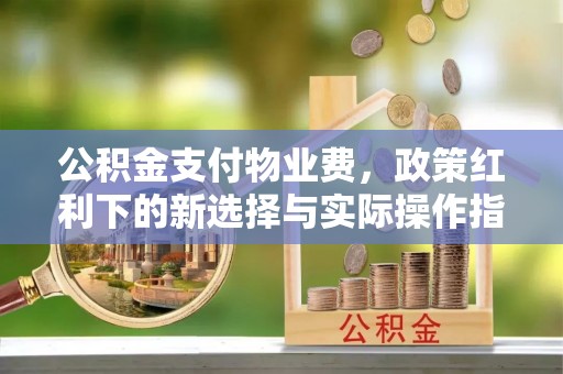 古塔公积金支付物业费，政策红利下的新选择与实际操作指南
