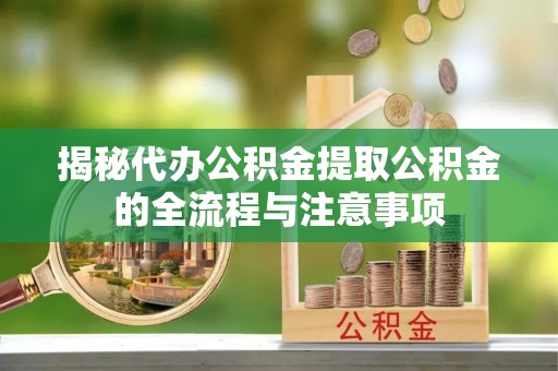 古塔揭秘代办公积金提取公积金的全流程与注意事项