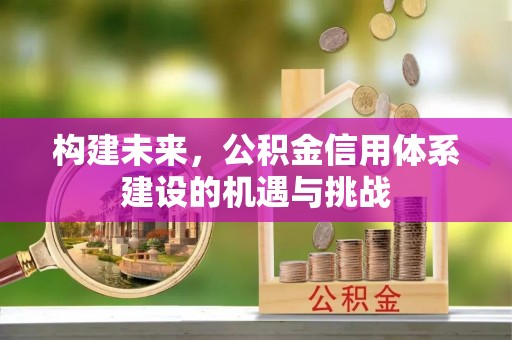 古塔构建未来，公积金信用体系建设的机遇与挑战