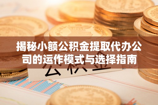 古塔揭秘小额公积金提取代办公司的运作模式与选择指南