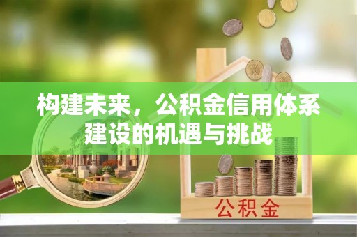 古塔构建未来，公积金信用体系建设的机遇与挑战