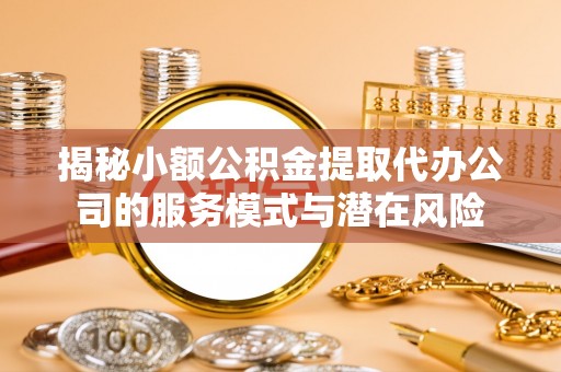 古塔揭秘小额公积金提取代办公司的服务模式与潜在风险