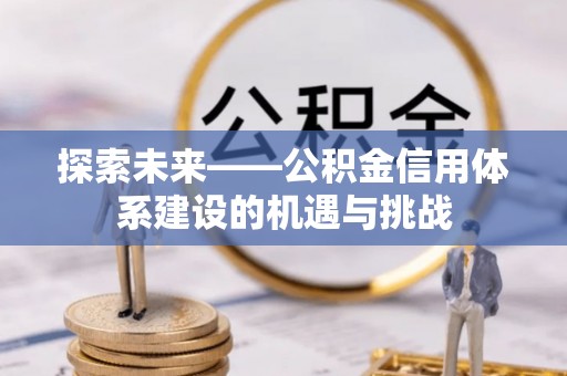 古塔探索未来——公积金信用体系建设的机遇与挑战